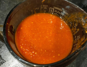 hot chili and tomato sauce
